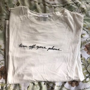Mango "Turn off your phone" tshirt